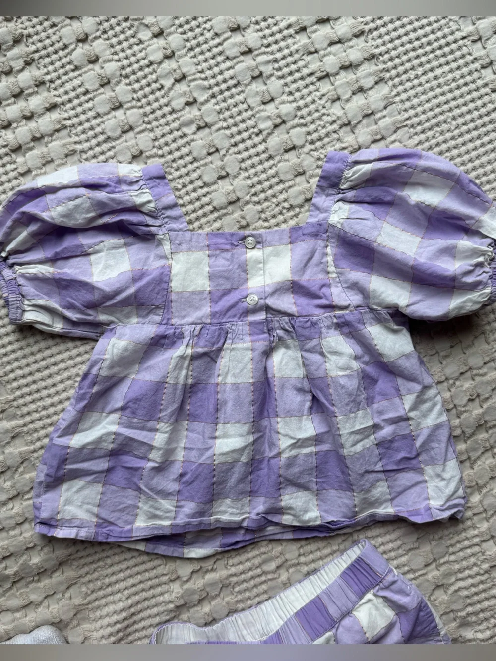 GAP Lavender and White Checkered Matching Set